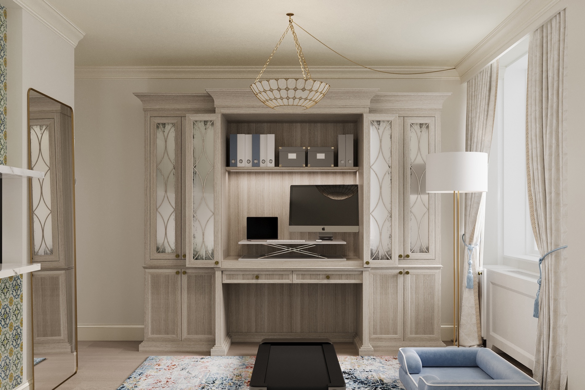 Living Room Desk Nyc Apartment