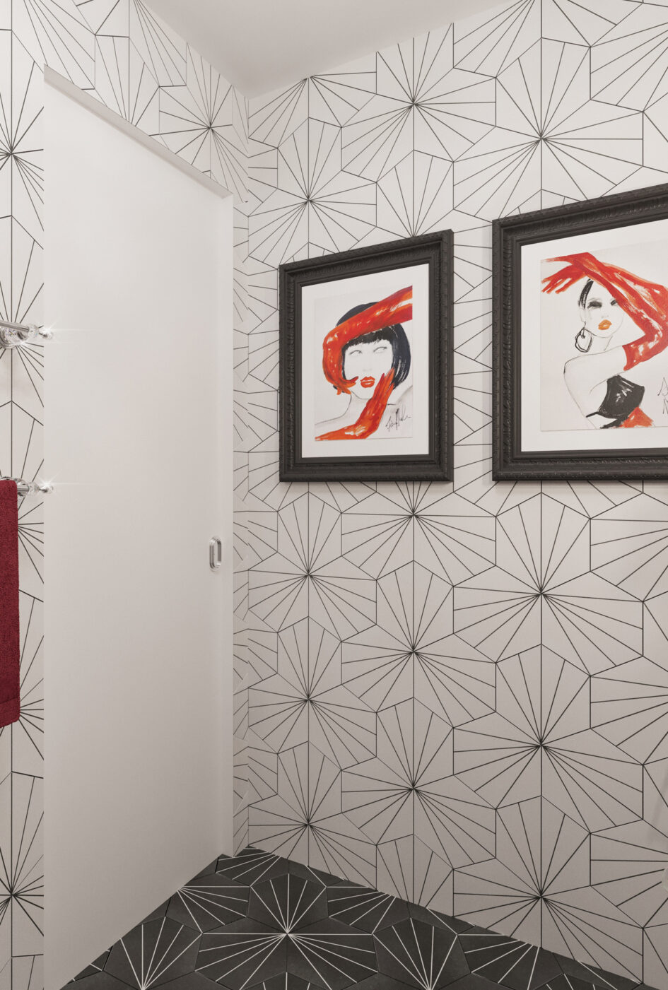 Harlequin House Bathroom 04 Illustration