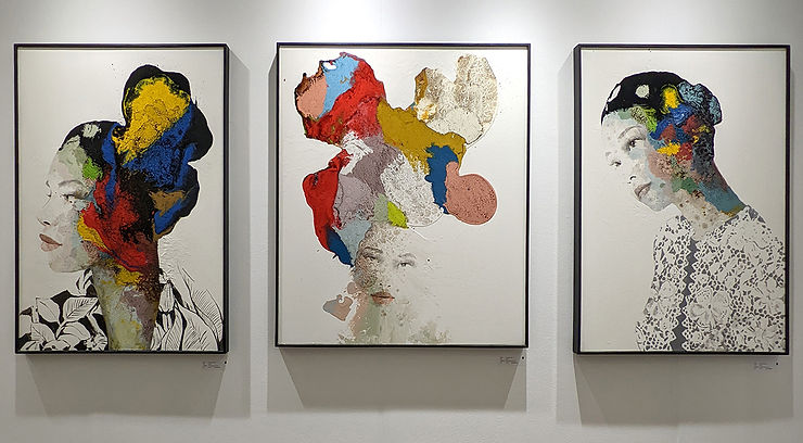 (3) Untitled Paintings Of Women By Alessandro Casetti