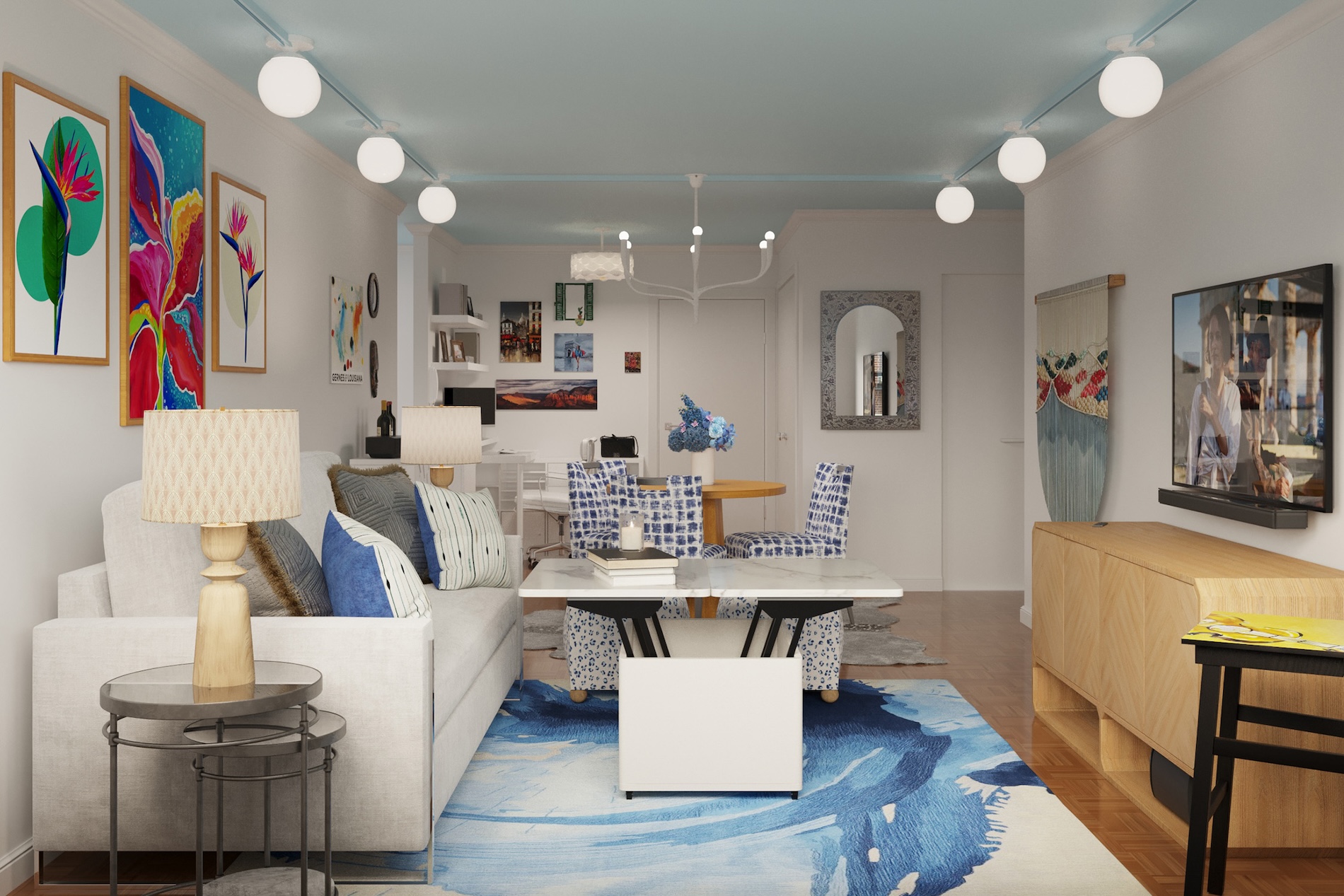 Eclectic Living Room Design Apartment Design