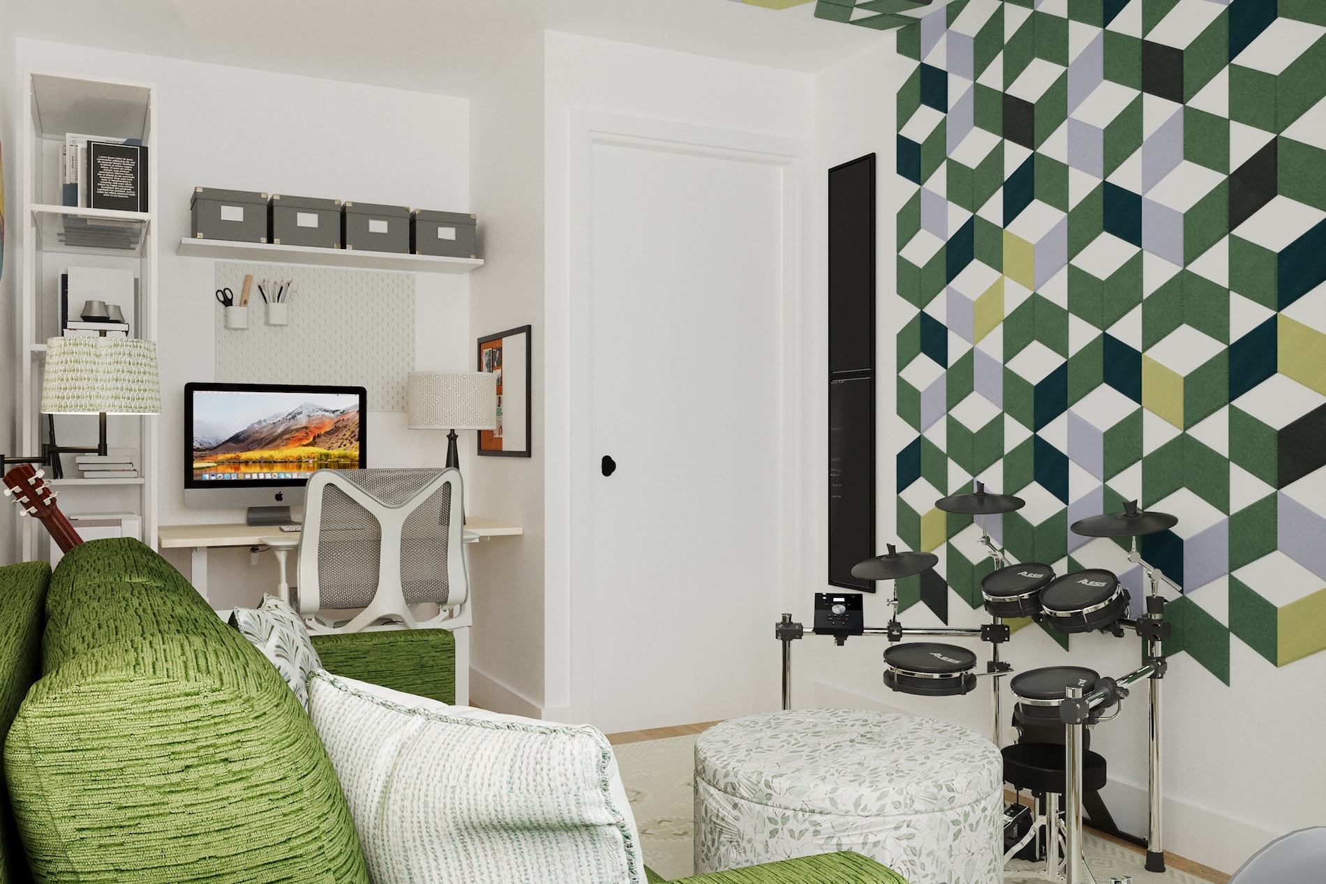Nyc Apartment Interior Design Living Room With Desk