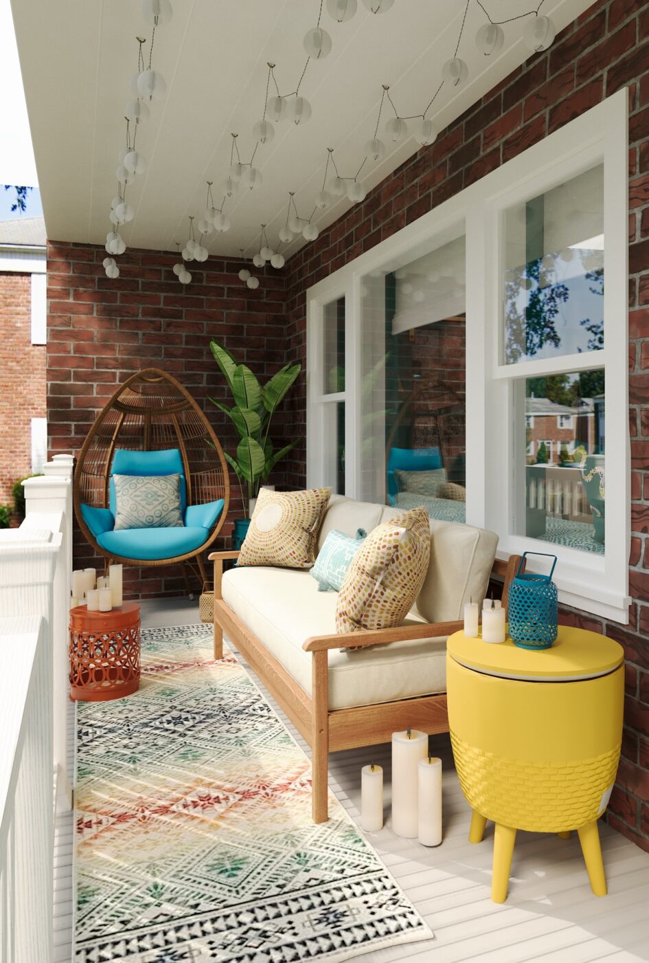 Patio Design Colorful Furnishings