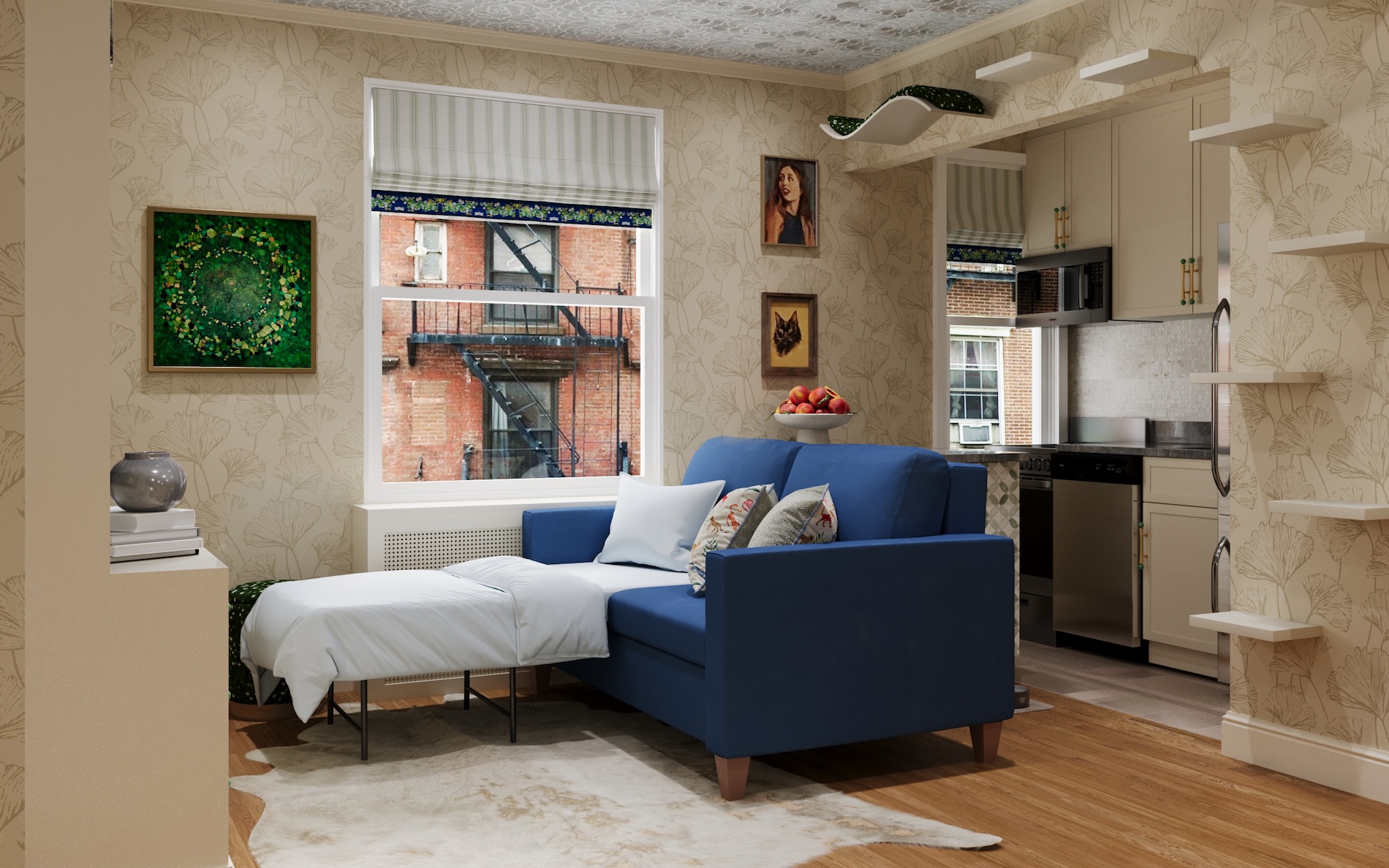 Pull Out Sofa Brooklyn Heights Ny Living Room Design