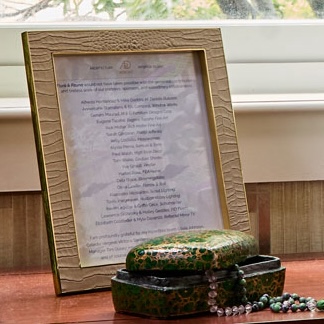 Aerin Cream Crocodile 8x10 Picture Frame
