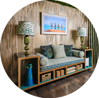 Custom Daybed with Cushions and Pillows
